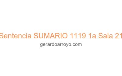 Sentencia SUMARIO 1119 1a Sala 21