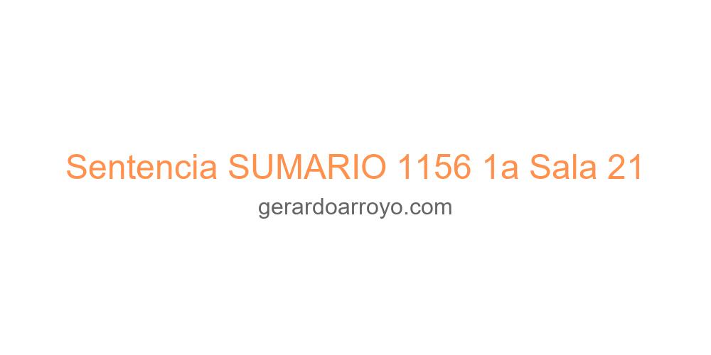 Sentencia SUMARIO 1156 1a Sala 21
