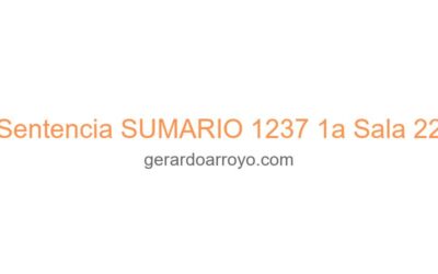 Sentencia SUMARIO 1237 1a Sala 22