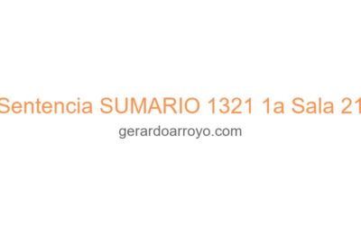 Sentencia SUMARIO 1321 1a Sala 21