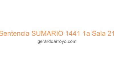 Sentencia SUMARIO 1441 1a Sala 21