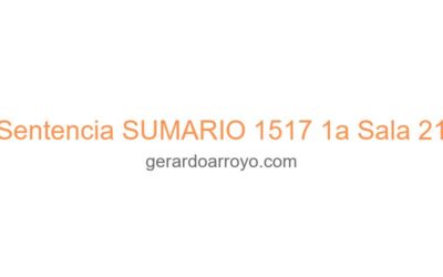 Sentencia SUMARIO 1517 1a Sala 21