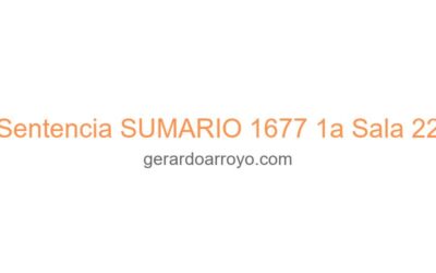 Sentencia SUMARIO 1677 1a Sala 22