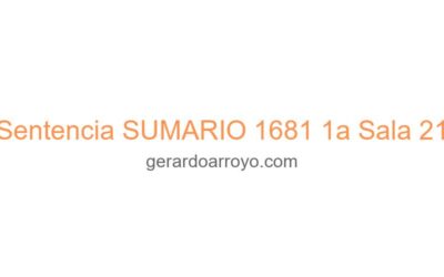 Sentencia SUMARIO 1681 1a Sala 21