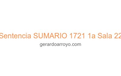 Sentencia SUMARIO 1721 1a Sala 22