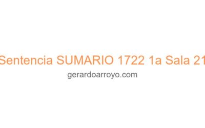 Sentencia SUMARIO 1722 1a Sala 21