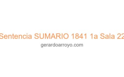 Sentencia SUMARIO 1841 1a Sala 22