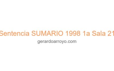 Sentencia SUMARIO 1998 1a Sala 21