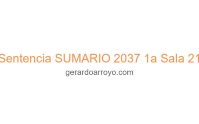 Sentencia SUMARIO 2037 1a Sala 21