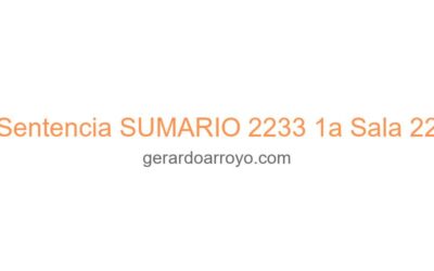 Sentencia SUMARIO 2233 1a Sala 22