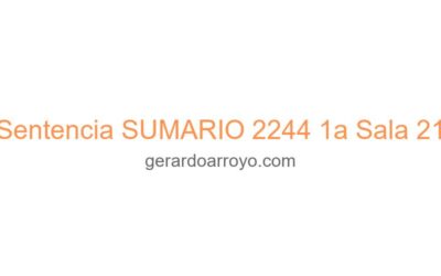 Sentencia SUMARIO 2244 1a Sala 21