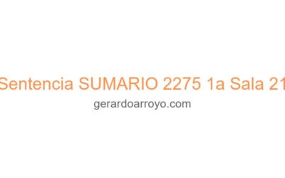Sentencia SUMARIO 2275 1a Sala 21