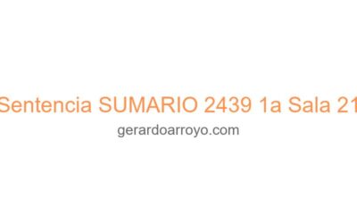 Sentencia SUMARIO 2439 1a Sala 21