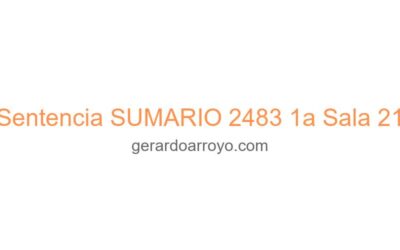 Sentencia SUMARIO 2483 1a Sala 21