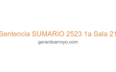 Sentencia SUMARIO 2523 1a Sala 21