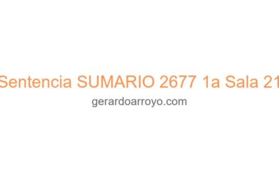 Sentencia SUMARIO 2677 1a Sala 21