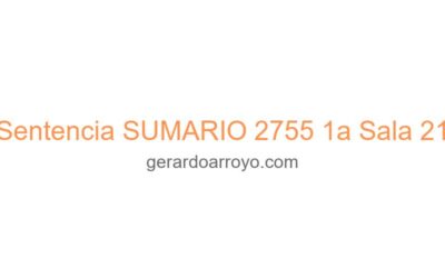Sentencia SUMARIO 2755 1a Sala 21