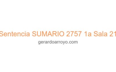 Sentencia SUMARIO 2757 1a Sala 21