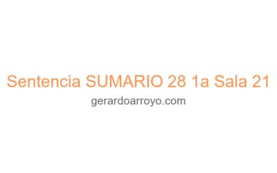 Sentencia SUMARIO 28 1a Sala 21