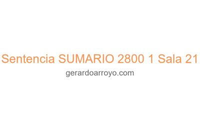 Sentencia SUMARIO 2800 1 Sala 21