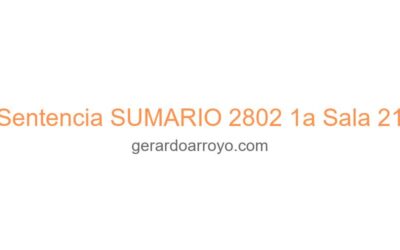 Sentencia SUMARIO 2802 1a Sala 21