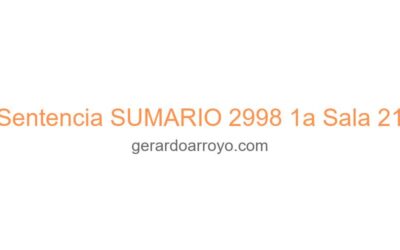 Sentencia SUMARIO 2998 1a Sala 21