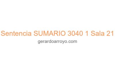 Sentencia SUMARIO 3040 1 Sala 21