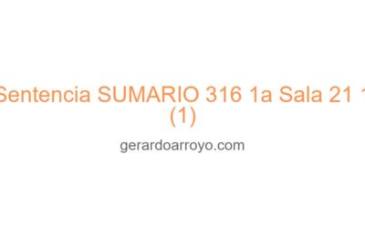 Sentencia SUMARIO 316 1a Sala 21 1 (1)