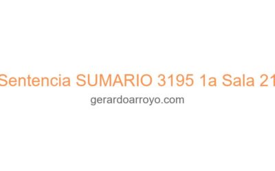 Sentencia SUMARIO 3195 1a Sala 21