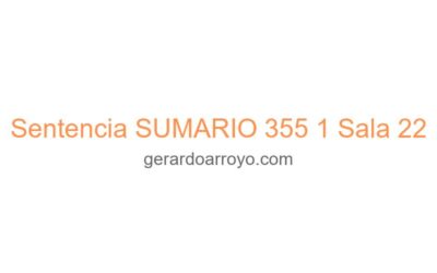 Sentencia SUMARIO 355 1 Sala 22