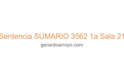 Sentencia SUMARIO 3562 1a Sala 21