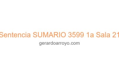 Sentencia SUMARIO 3599 1a Sala 21