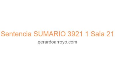Sentencia SUMARIO 3921 1 Sala 21