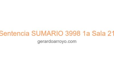 Sentencia SUMARIO 3998 1a Sala 21