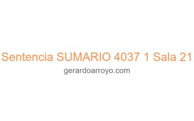 Sentencia SUMARIO 4037 1 Sala 21