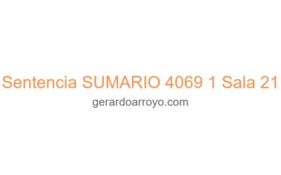 Sentencia SUMARIO 4069 1 Sala 21