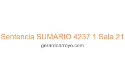 Sentencia SUMARIO 4237 1 Sala 21