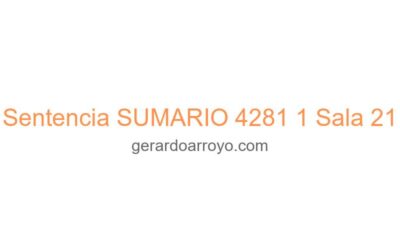 Sentencia SUMARIO 4281 1 Sala 21