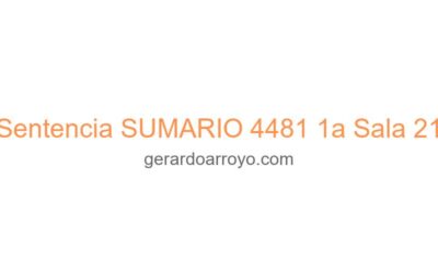 Sentencia SUMARIO 4481 1a Sala 21