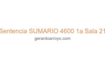 Sentencia SUMARIO 4600 1a Sala 21