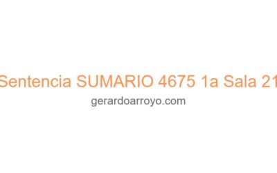 Sentencia SUMARIO 4675 1a Sala 21