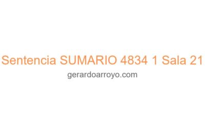 Sentencia SUMARIO 4834 1 Sala 21