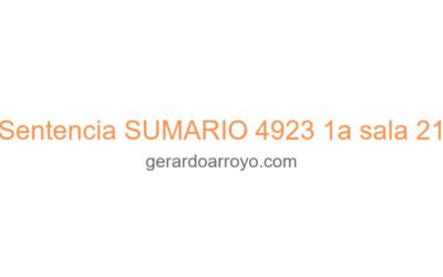 Sentencia SUMARIO 4923 1a sala 21