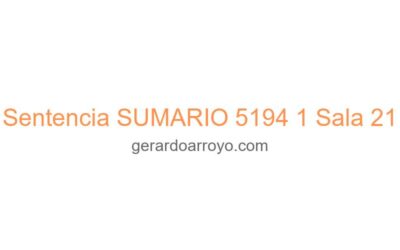 Sentencia SUMARIO 5194 1 Sala 21