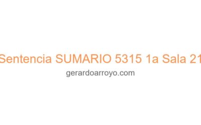 Sentencia SUMARIO 5315 1a Sala 21