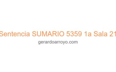 Sentencia SUMARIO 5359 1a Sala 21