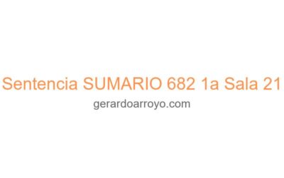Sentencia SUMARIO 682 1a Sala 21