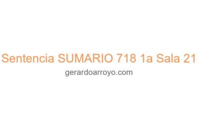 Sentencia SUMARIO 718 1a Sala 21