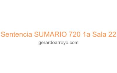 Sentencia SUMARIO 720 1a Sala 22