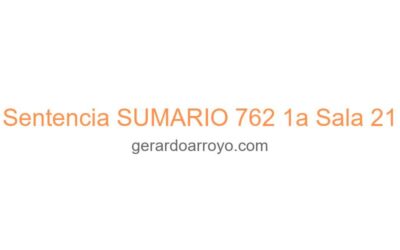Sentencia SUMARIO 762 1a Sala 21